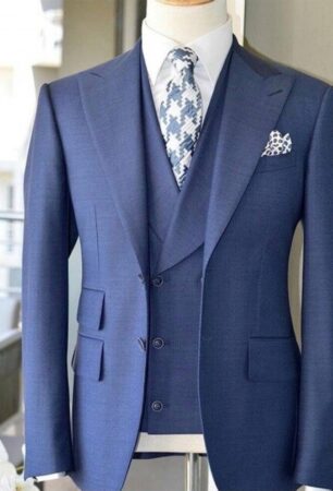 Latest Coat Pant Design Men’s Slim Fit 3-Piece Tuxedo